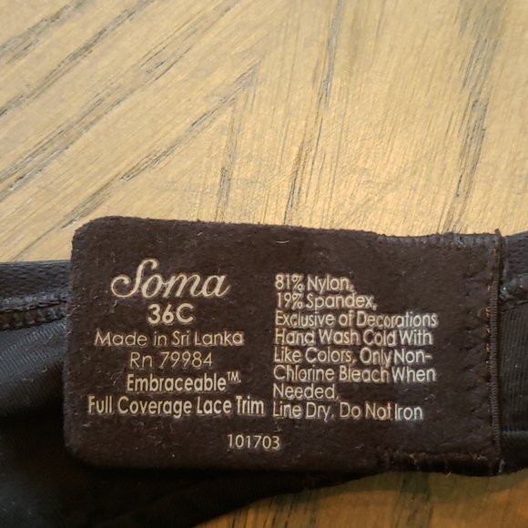 Soma Embraceable Full Coverage Lace Trim Bra - Picture 3 of 4
